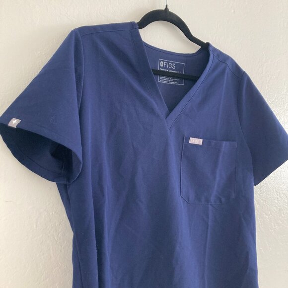 Figs Navy Blue Short Sleeve Tee - Picture 2 of 5